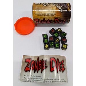 Zombie Dice Game Steve Jackson 13 Dice Brains Complete